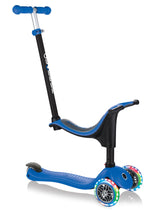 Globber EVO 4 في 1 مع أضواء، أزرق بحري